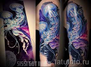 тату космос - фото готовой татуировки 18062 tatufoto.ru