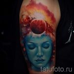 тату космос - фото готовой татуировки 21065 tatufoto.ru