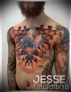 тату космос - фото готовой татуировки 25069 tatufoto.ru