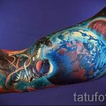 тату космос - фото готовой татуировки 32076 tatufoto.ru