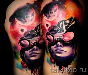 тату космос - фото готовой татуировки 37081 tatufoto.ru