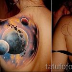 тату космос - фото готовой татуировки 38082 tatufoto.ru
