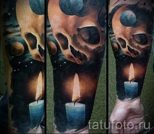 тату космос - фото готовой татуировки 4049 tatufoto.ru