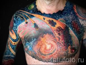 тату космос - фото готовой татуировки 5050 tatufoto.ru