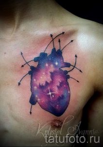 тату космос - фото готовой татуировки 9054 tatufoto.ru