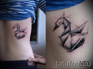 tatu-lebed-origami-foto-primer-gotovoj-tatuirovki-7124-tatufoto-ru