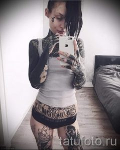 тату на месте аппендицита - фото пример готовой татуировки 01092016 2013 tatufoto.ru