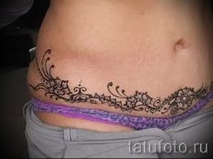 тату на шраме от аппендицита - фото пример готовой татуировки 01092016 12027 tatufoto.ru