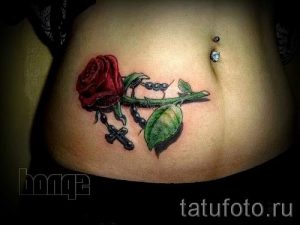 тату на шраме от аппендицита - фото пример готовой татуировки 01092016 19034 tatufoto.ru