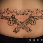 тату пистолет у девушек - фото готовой татуировки 01092016 10162 tatufoto.ru