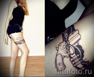 тату пистолет у девушек - фото готовой татуировки 01092016 4156 tatufoto.ru