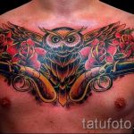 тату пистолеты на груди - фото готовой татуировки 01092016 10179 tatufoto.ru