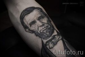 Фото тату портрет президента Америки