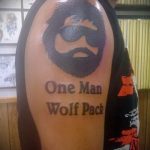 смешное тату с портретом бородатого мужчины