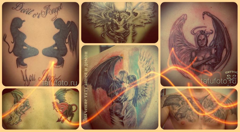 Значение тату ангел и демон - интересная информация и фото готовых татуировок