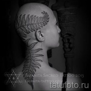 Классная тату папоротник на фото - для статьи про значение татуировки 14