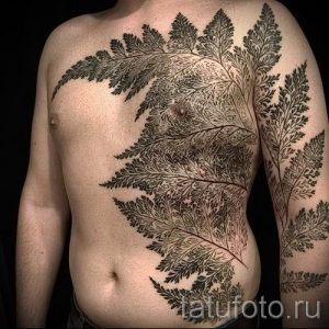 Классная тату папоротник на фото - для статьи про значение татуировки 26