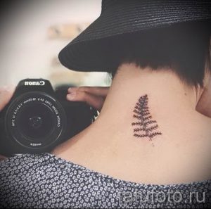 Классная тату папоротник на фото - для статьи про значение татуировки 29