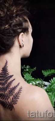 Классная тату папоротник на фото — для статьи про значение татуировки 39