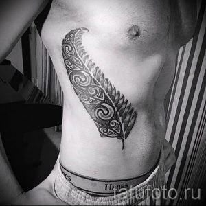 Классная тату папоротник на фото - для статьи про значение татуировки 47