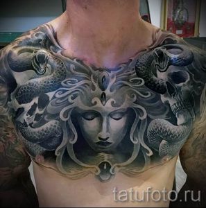 Медуза Горгона тату - фото пример для статьи про значение татуировки 1