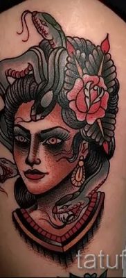 Медуза Горгона тату — фото пример для статьи про значение татуировки 3