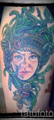 Медуза Горгона тату — фото пример для статьи про значение татуировки 20