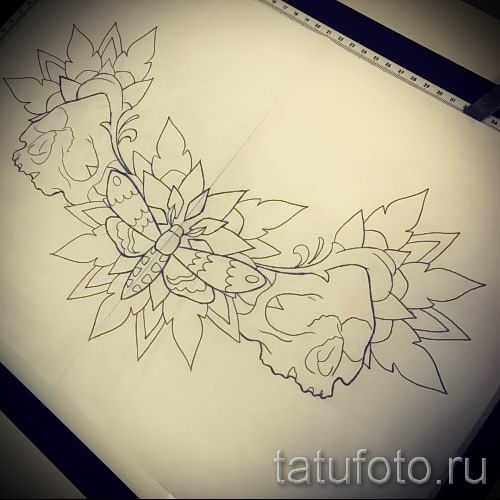 Пример эскиза для тату на пояснице - вариант - tatufoto.ru - 81