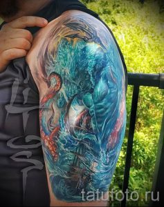 Тату Посейдон - фото для статьи про значение татуировки Посейдон - tatufoto.ru - 57