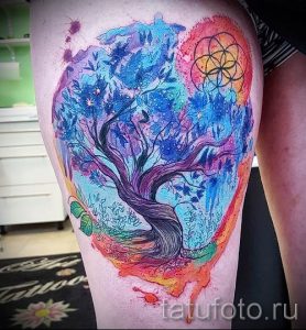 Тату дерево жизни фото для статьи про значение татуировки 40