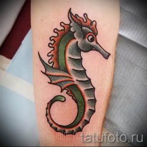 Тату морской конек - фото пример готовой тату для статьи про значение 54