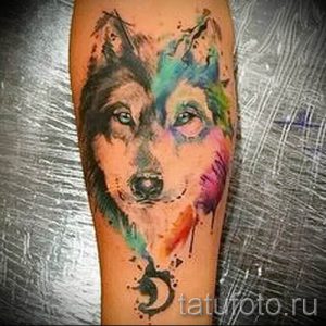 Тату хаски - фото пример готовой тату для статьи про значение 4