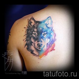 Тату хаски - фото пример готовой тату для статьи про значение 12