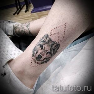 Тату хаски - фото пример готовой тату для статьи про значение 26