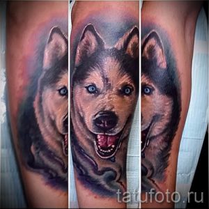 Тату хаски - фото пример готовой тату для статьи про значение 46