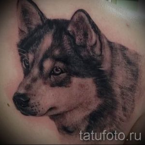 Тату хаски - фото пример готовой тату для статьи про значение 56