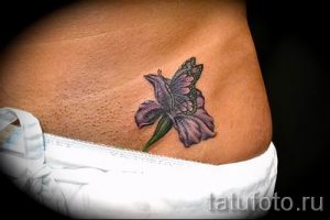 Фото пример тату ирис для статьи про значение татуировки с ирисом 24