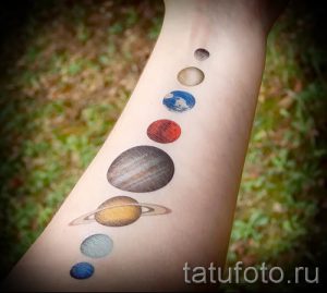 Фото пример тату планеты для статьи про значение татуировки планета - tatufoto.ru - 5
