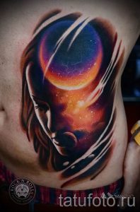 Фото пример тату планеты для статьи про значение татуировки планета - tatufoto.ru - 22