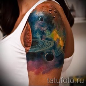 Фото пример тату планеты для статьи про значение татуировки планета - tatufoto.ru - 27