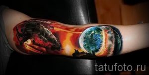 Фото пример тату планеты для статьи про значение татуировки планета - tatufoto.ru - 30