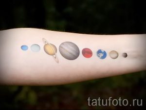 Фото пример тату планеты для статьи про значение татуировки планета - tatufoto.ru - 31