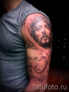 Фото тату Иисуса Христа для статьи про значение татуировки Иисус - tatufoto.ru - 4