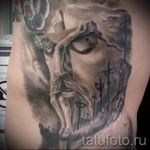 Фото тату Иисуса Христа для статьи про значение татуировки Иисус - tatufoto.ru - 14