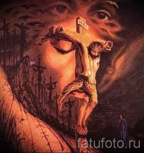 Фото тату Иисуса Христа для статьи про значение татуировки Иисус - tatufoto.ru - 27