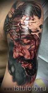 Фото тату Иисуса Христа для статьи про значение татуировки Иисус - tatufoto.ru - 28