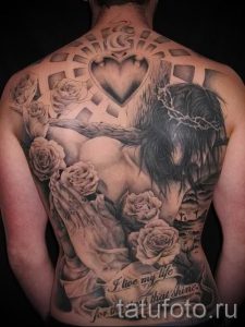 Фото тату Иисуса Христа для статьи про значение татуировки Иисус - tatufoto.ru - 43