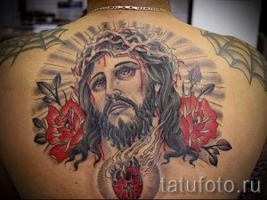 Фото тату Иисуса Христа для статьи про значение татуировки Иисус - tatufoto.ru - 46