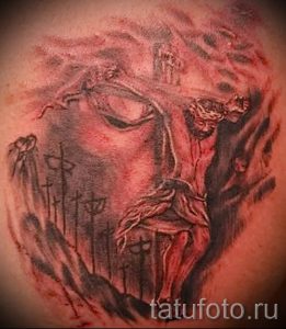 Фото тату Иисуса Христа для статьи про значение татуировки Иисус - tatufoto.ru - 55
