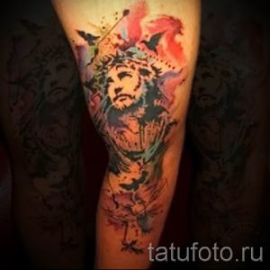 Фото тату Иисуса Христа для статьи про значение татуировки Иисус - tatufoto.ru - 56